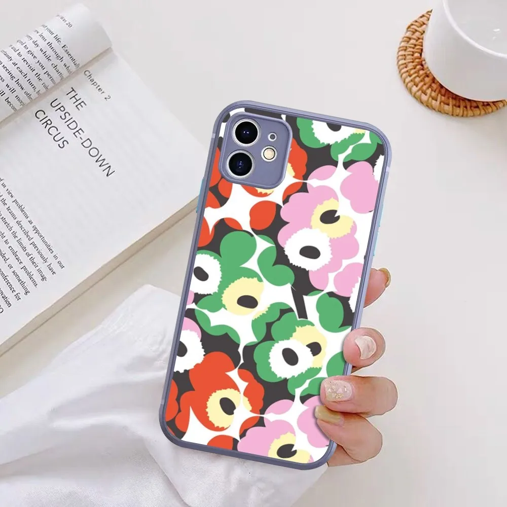 Beautiful Colorful Poppy Flowers Phone Case For IPhone 14 X XR XS 7 8 Plus 11 12 13 Pro MAX 13mini Matte Shockproof Case