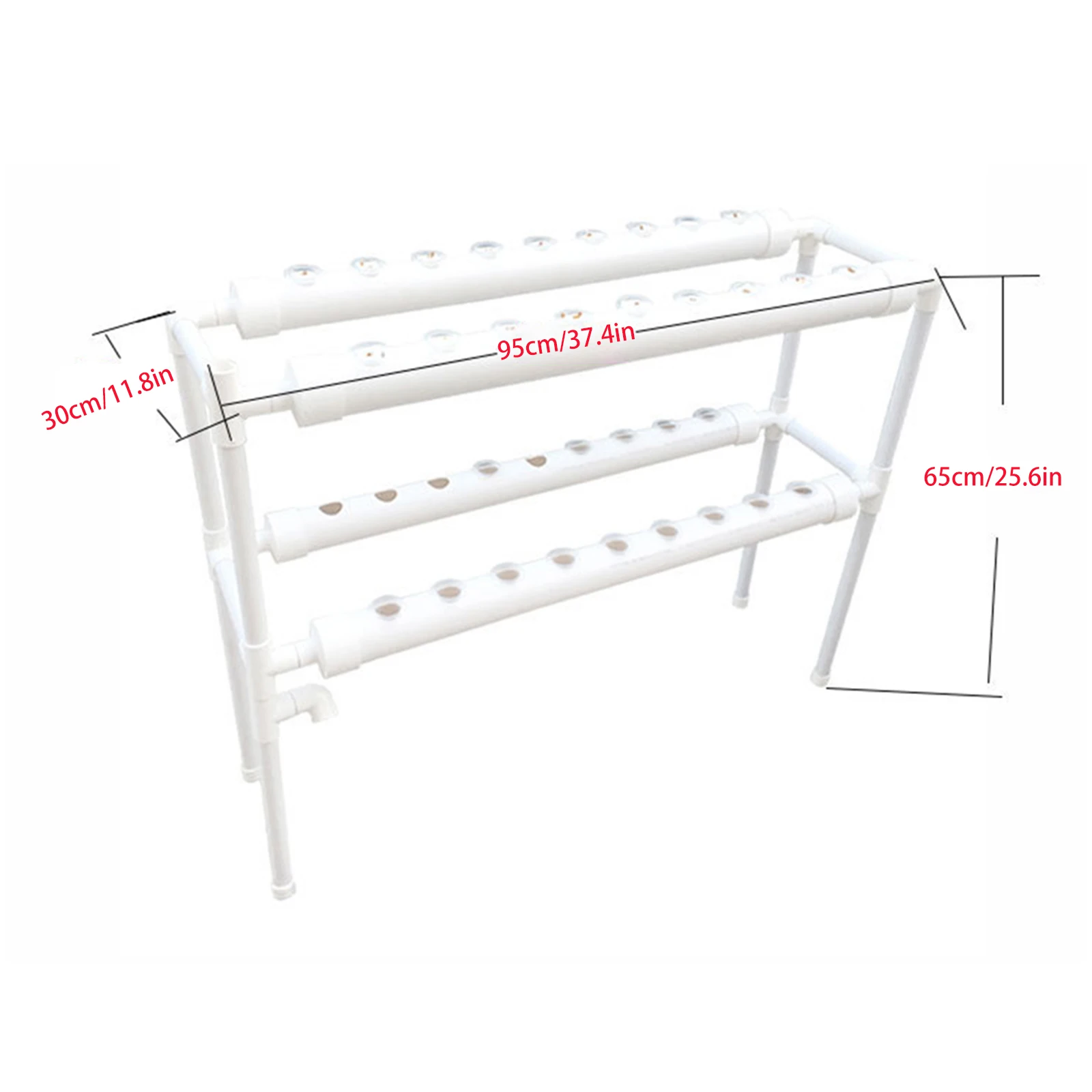 Hydroponic system Grow Kit 2 Layers 36/72-Hole Pipe Hydroponic Plant Grow Kit Hydroponic System Vegetable