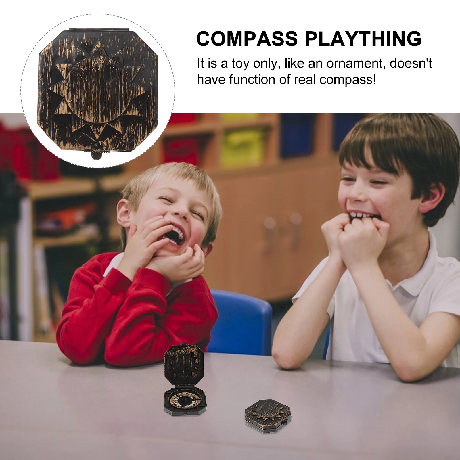 6 Pcs Compass Pirate Bulk Compasses for Kids Christmas Plaything Toy Small Real Plastic Child