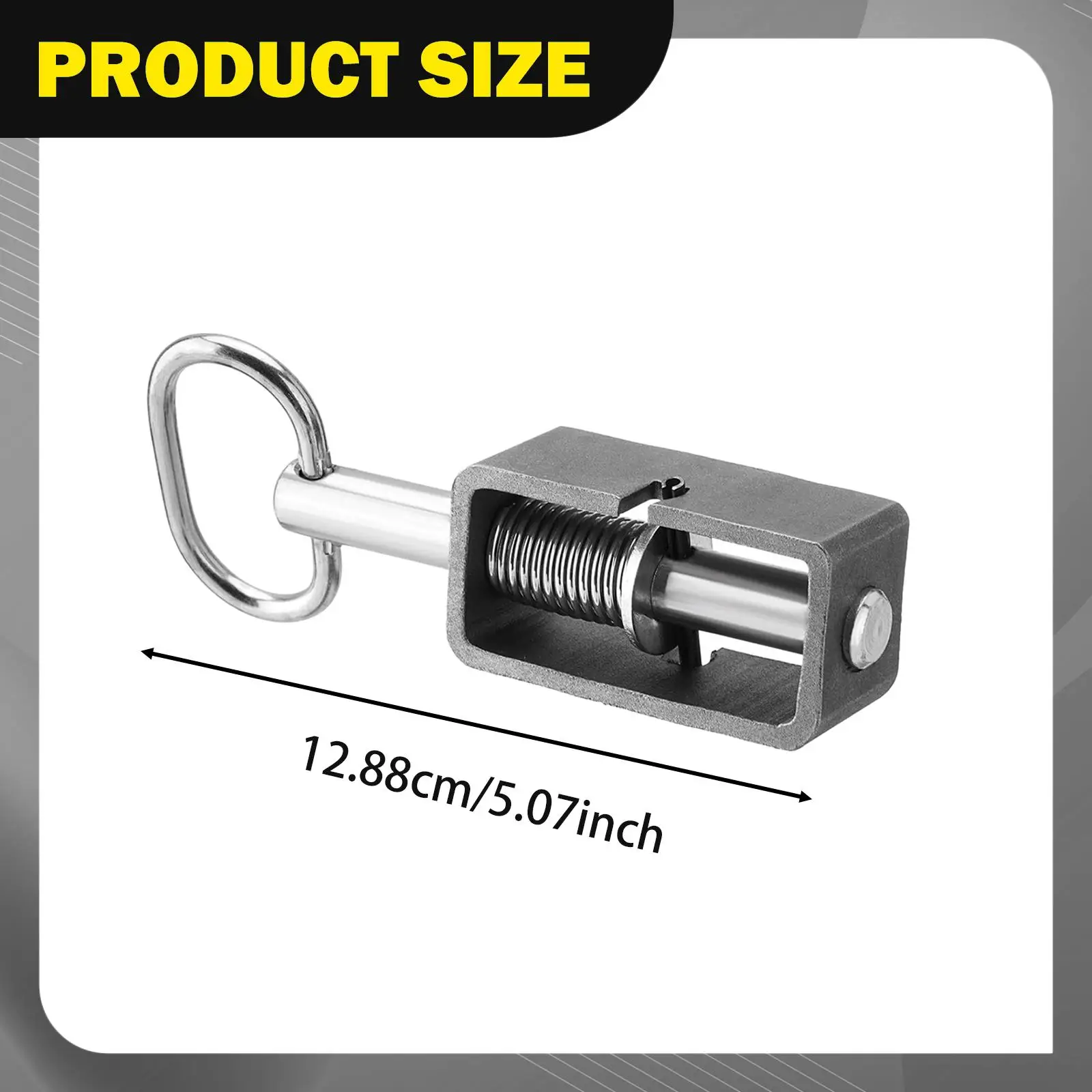 Heavy Duty Steel Gate Latch Assembly Spring Loaded Locking Device for Trailer Door Secure Transport