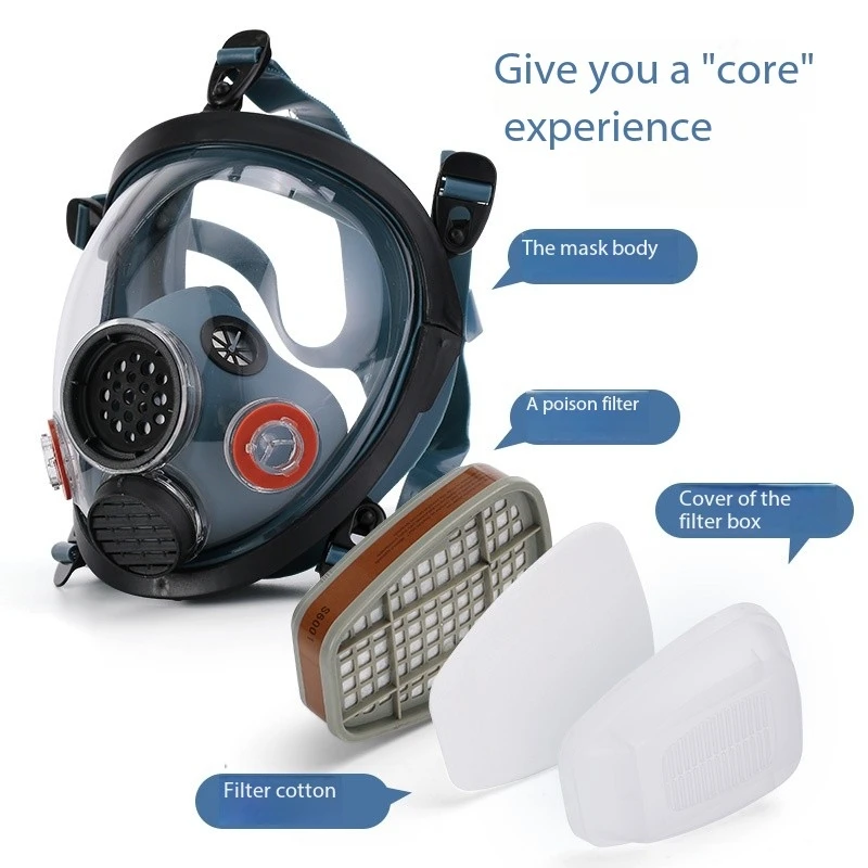 

Protective mask, spray painted, chemical fire protection, wide field of view, full face mask, acid and alkali gas, 6800 gas mask