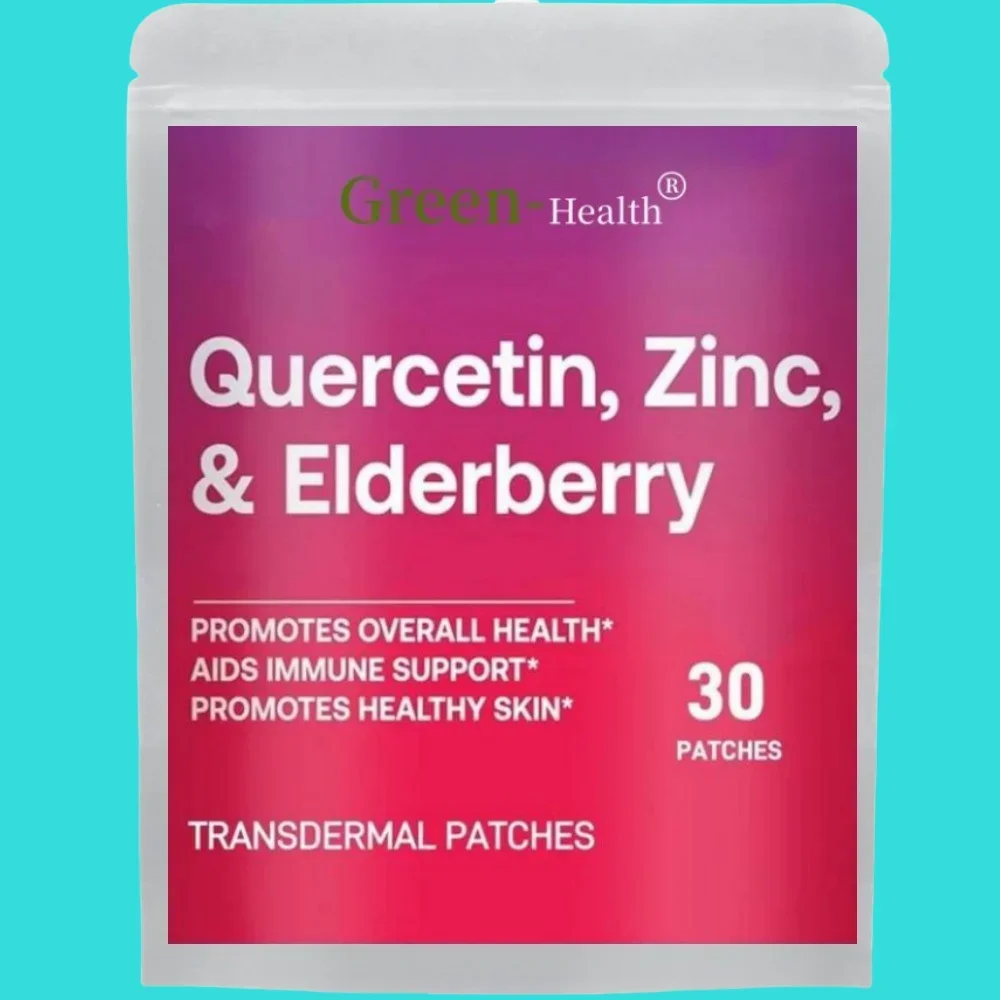

30 Patches Quercetin Transdermal Patches with Elderberry Zinc Support Immune-One Month Supply