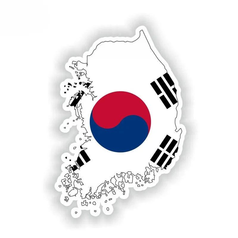 

Creative Decal South Korea Map Flag Funny Car Sticker