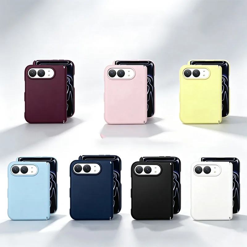 Silicone Solid Color Skin Feel Hinge Protection Case For iPhone Duo 18Ultra 18 Fold Shockproof Folding Phone Cover Magnetic