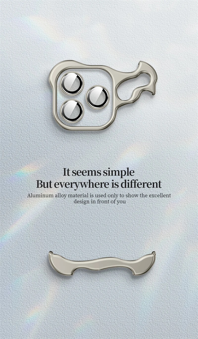 Casing Ponsel Tanpa Batas Logam Alien Mewah untuk iPhone 16 15 14 13 12 Pro Max Pelindung Lensa Penutup Belakang Campuran Aluminium Tahan Benturan