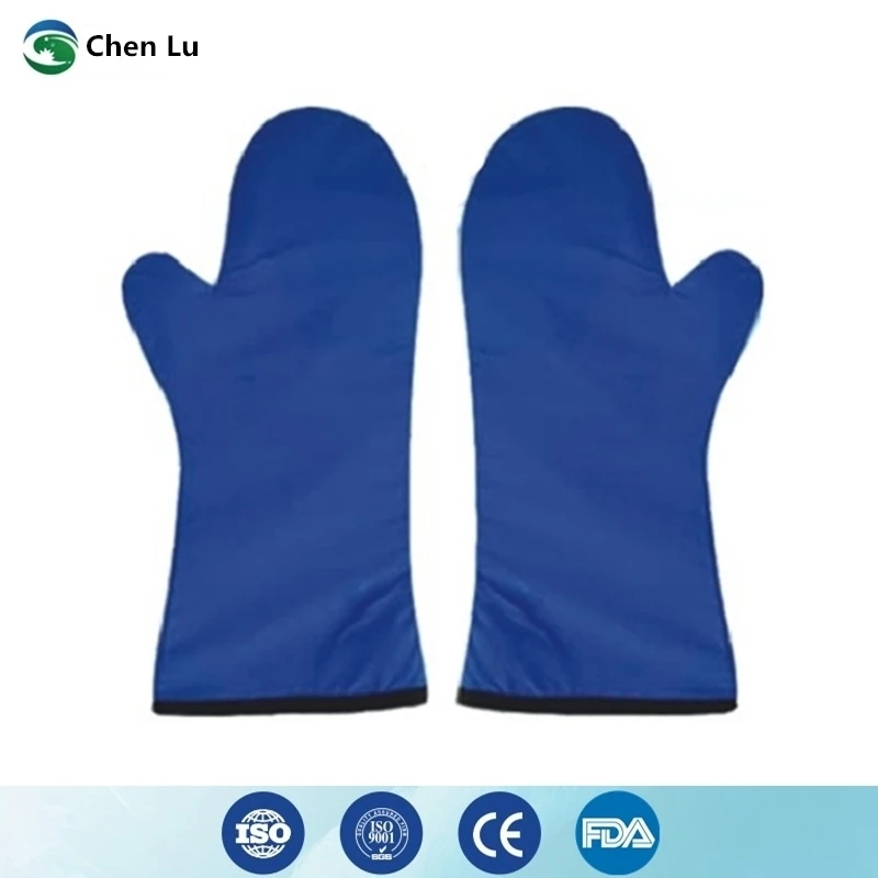 Manoplas de plomo de protección radiológica de rayos X de alta calidad protección radiológica ionizante manoplas de plomo súper suaves de 0,35 mmpb
