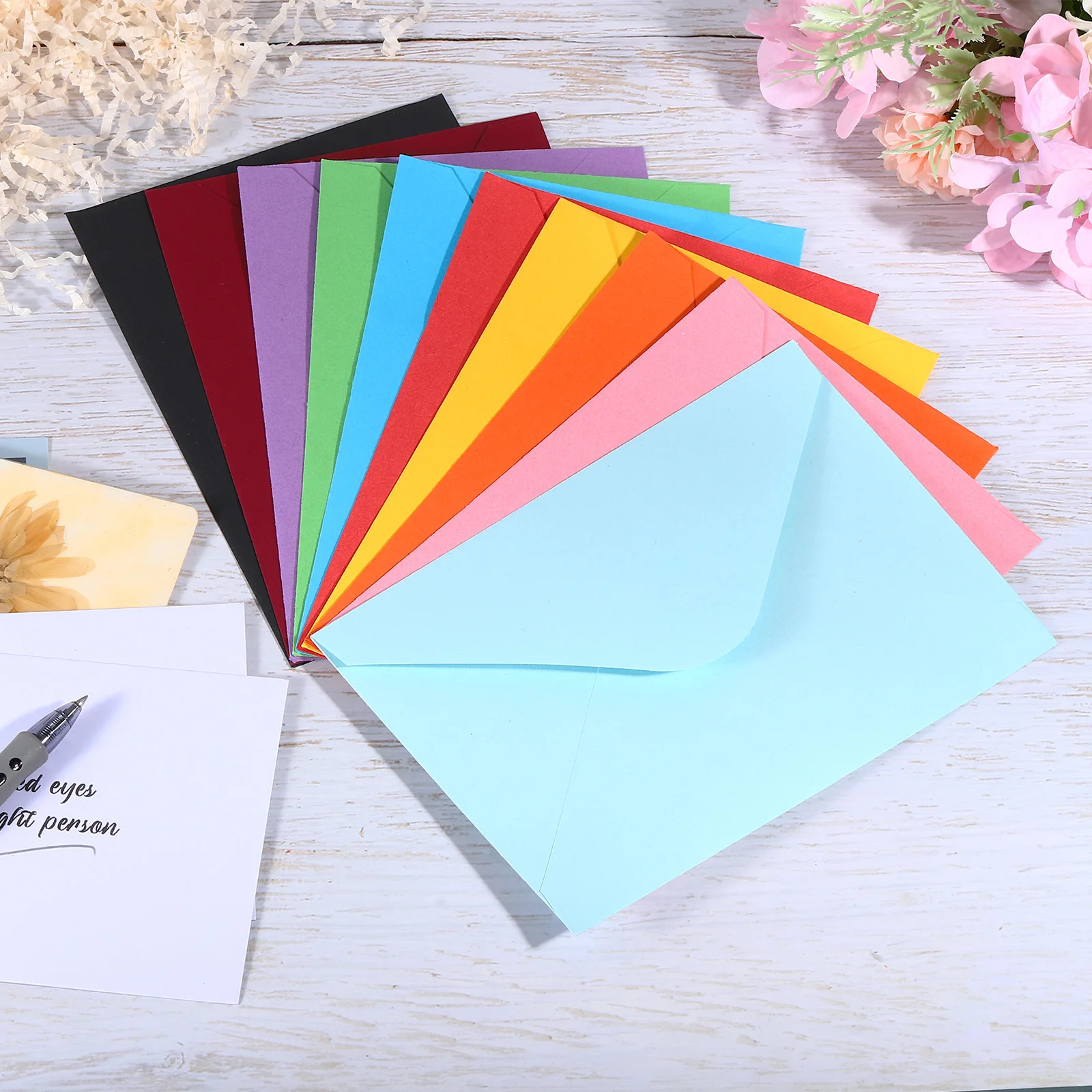 Mini Envelopes de Papel para Convite De Casamento, Cartão De Visita, Envelope Ocidental, 10x7cm, 50 Pcs, 100Pcs
