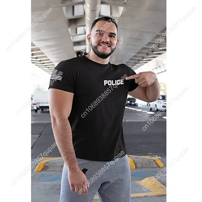 تي شيرت إنفاذ القانون-الشرطة EMS FBI إنقاذ الحرائق شريف K-9 تي شيرت على الوجهين مضحك النساء الرجال الملابس المعطف يعمل وتتسابق