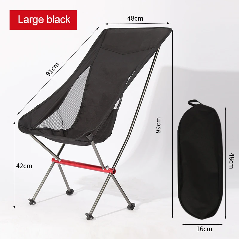 Portable Camping Chair Oxford Cloth Folding Lengthen Camping Seat for Outdoor Fishing BBQ Festival Picnic Beach Ultralight Chair