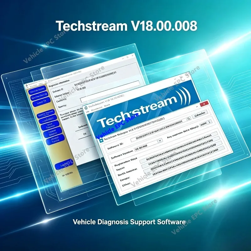 2026 hot selling newest  Version FOR TOYOTA TIS Techstream 18.00.008 software Link and Active Code Work with MINIVCI MINI VCI