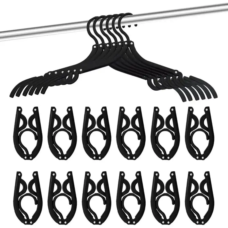 

24 Pcs Travel Hangers - Cruise Ship Essentials Portable Folding Clothes Hangers Travel Accessories Foldable Clothes Drying Rack