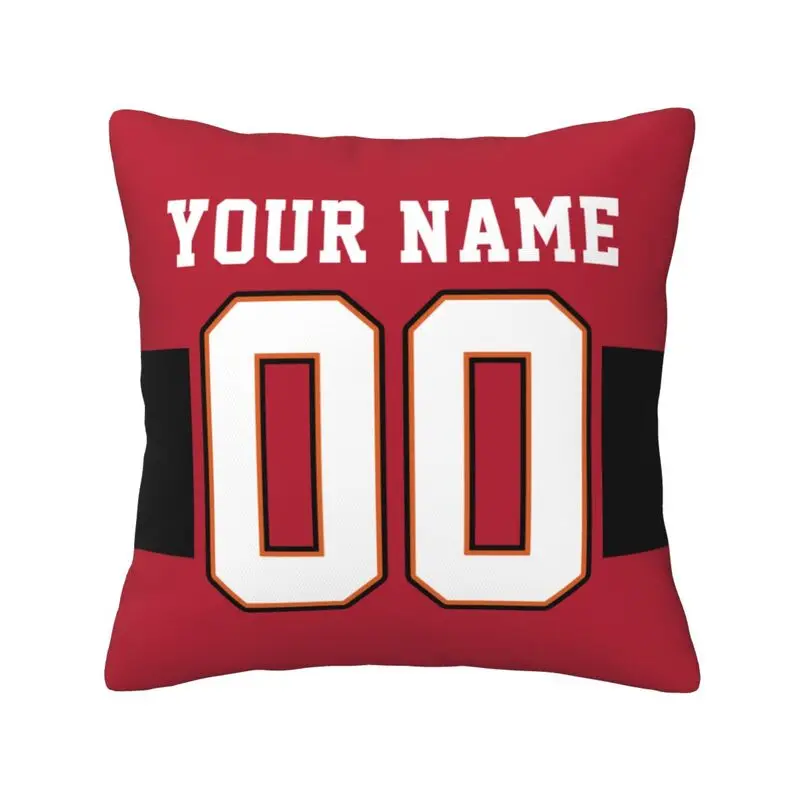 Custom Tampa Bay Name & Number Football Personalized Pillowcase, Football Gifts for Football Fan Son Grandson Friend Coworker