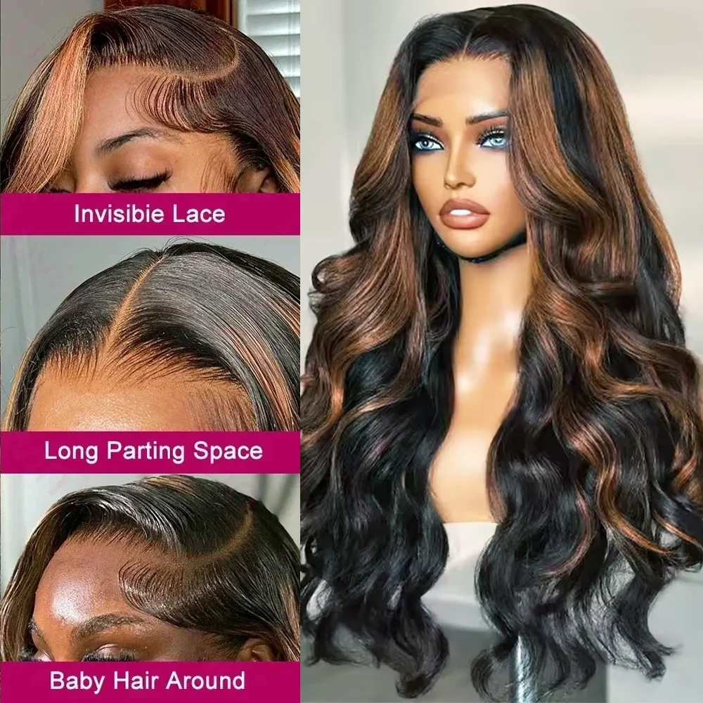 18-46 Zoll FB30 Body Wave HD Lace Front Perücken aus Echthaar, 200 Dichte, 13x4 13x6 transparente Lace Frontal brasilianische Perücke für Frauen