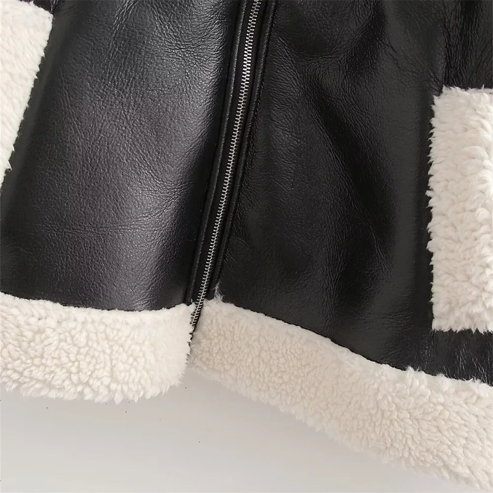 Pop Autunno Nuovo Prodotto Moda Donna Tempo libero Versatile Pelliccia Cappotto da motociclista in un unico pezzo