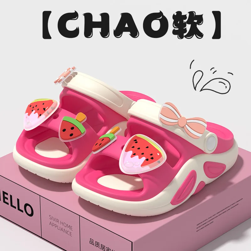

New Children Hole Shoes EVA for Boys Girls Outdoor Casual Sports Shoes Cartoon Watermelon Student Beach Sandals Cool for Summer