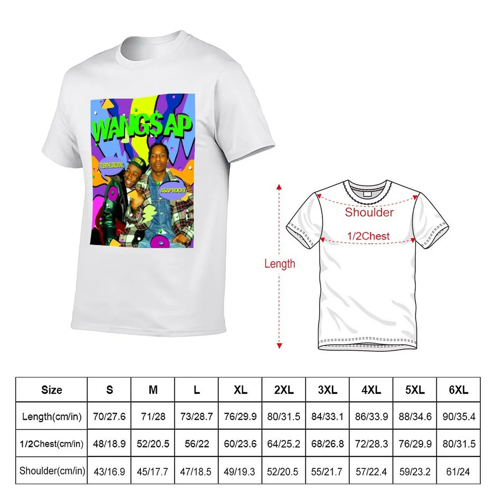 Wang$ap 90's T-Shirt kawaii clothes Short sleeve tee aesthetic clothes customizeds Men's cotton t-shirt