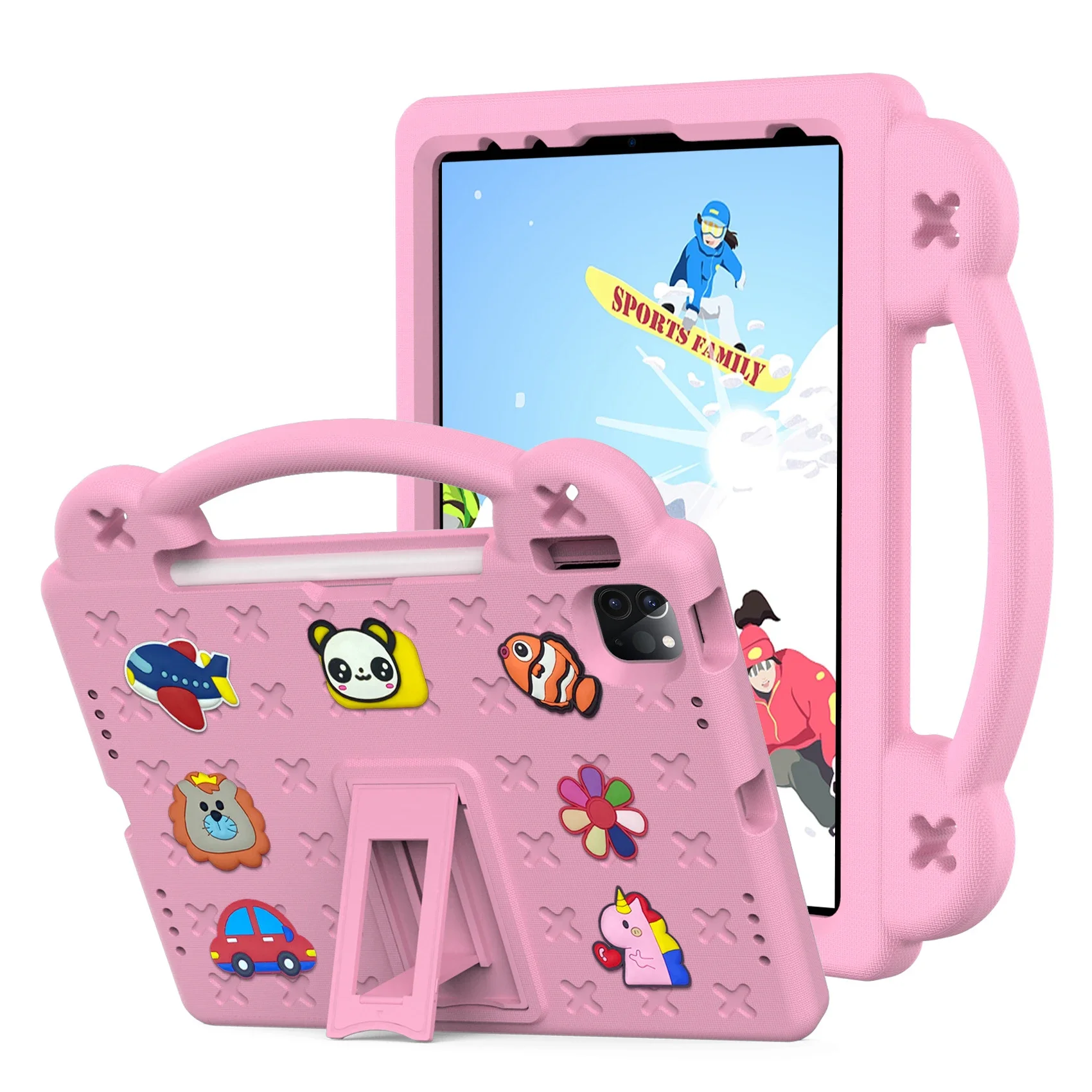

Cute Stand Tablet Case For iPad Pro Air 4 5 6 7 8 9 10th 11th Generation Mini with Handle 2025 9.7 10.2 11 10.9 12.9 13 Cover