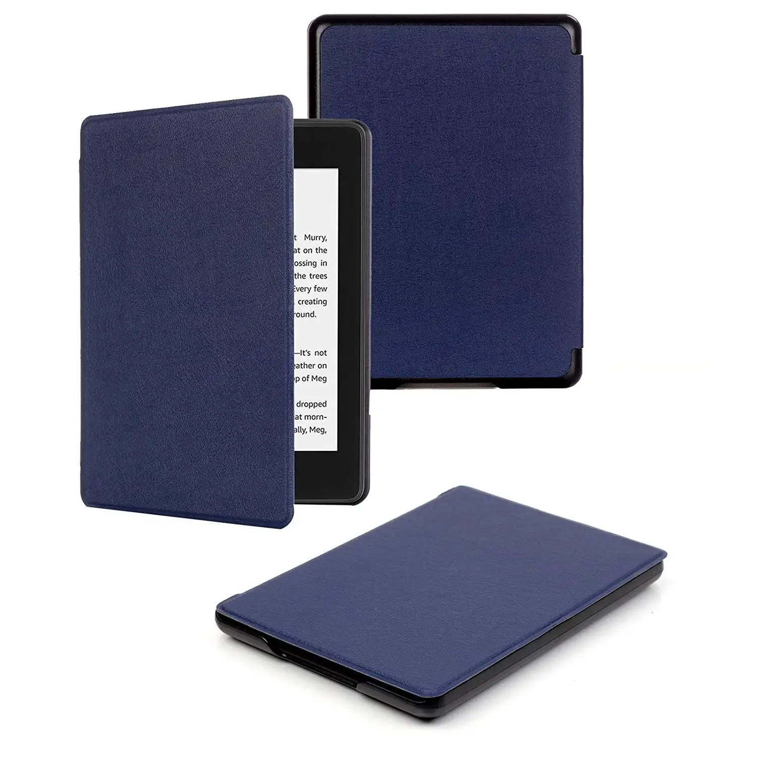 Flip-Hülle für Kindle Paperwhite 12. Generation 7 Zoll mit Auto-Wake-Sleep-Funktion und Quergekörneter Textur – Detail 1