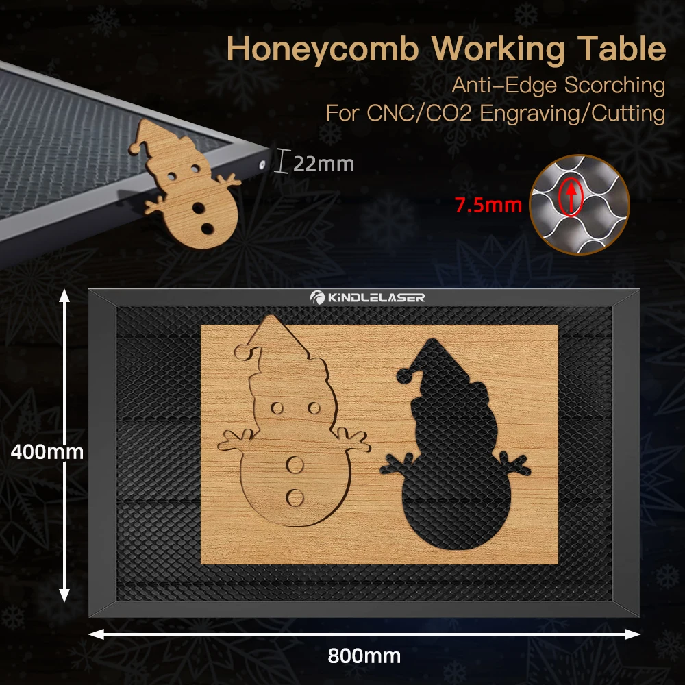 KINDLELASER Honeycomb Working Table 400*800mm Customizable Size Board Platform Laser Part for CO2 Laser Engraver Cutting Machine