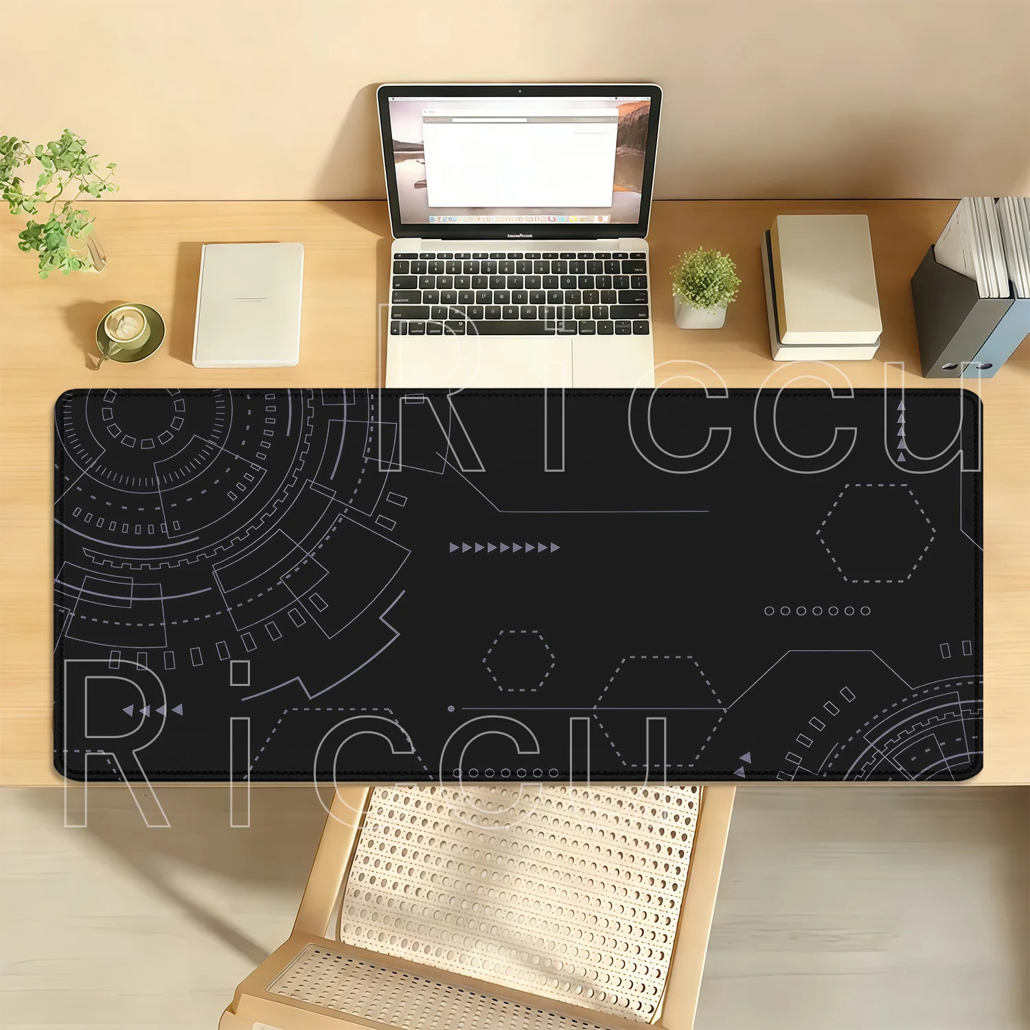 Gaming-Mauspad mit Maschinenmotiv, Anime-Design, PC-Gamer-Schreibtischunterlage, Gummi-Bürozubehör, HD-Druck, XXL-Mauspad