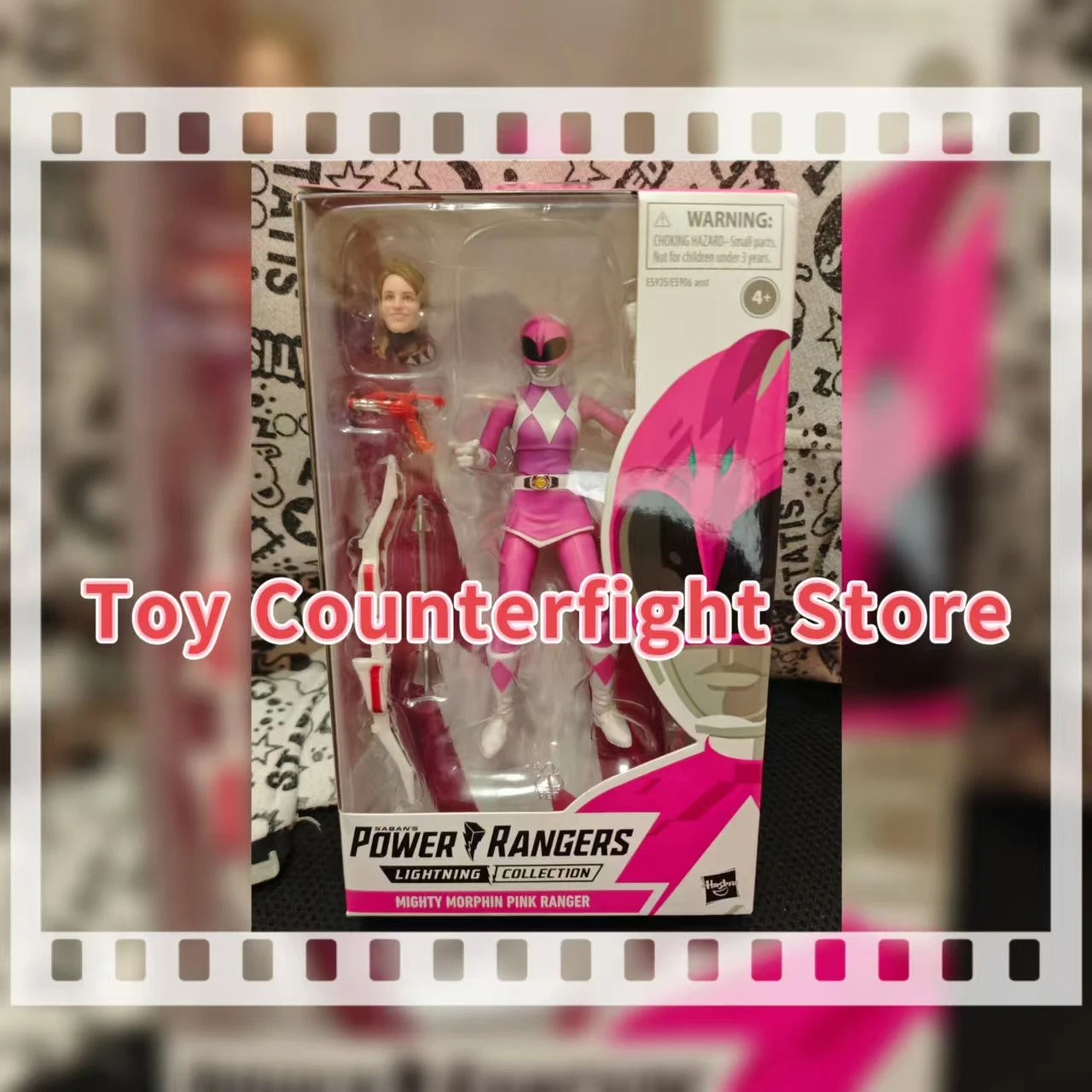 Saban's Power Rangers Mighty Morphin Pink Ranger Lightning Collection Figure Model Toys