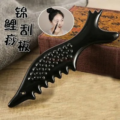 

Керамическая массажная скребковая доска для артефактов с V-образным лицом, массажная расческа для головы, щетка-руридиан, доска для резьбы по телу, акупунктура, подбородок, лимфа