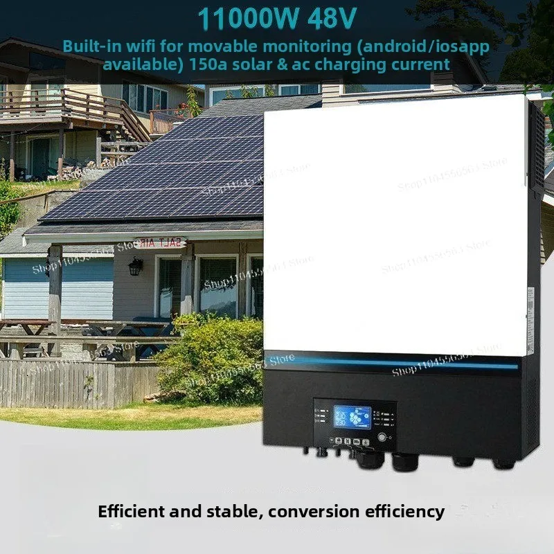 11KW Off Grid Solar Inverter Built In MPPT Charger Support Parallel WiFi BMS Household Outdoor Solar Power Generation Equipment