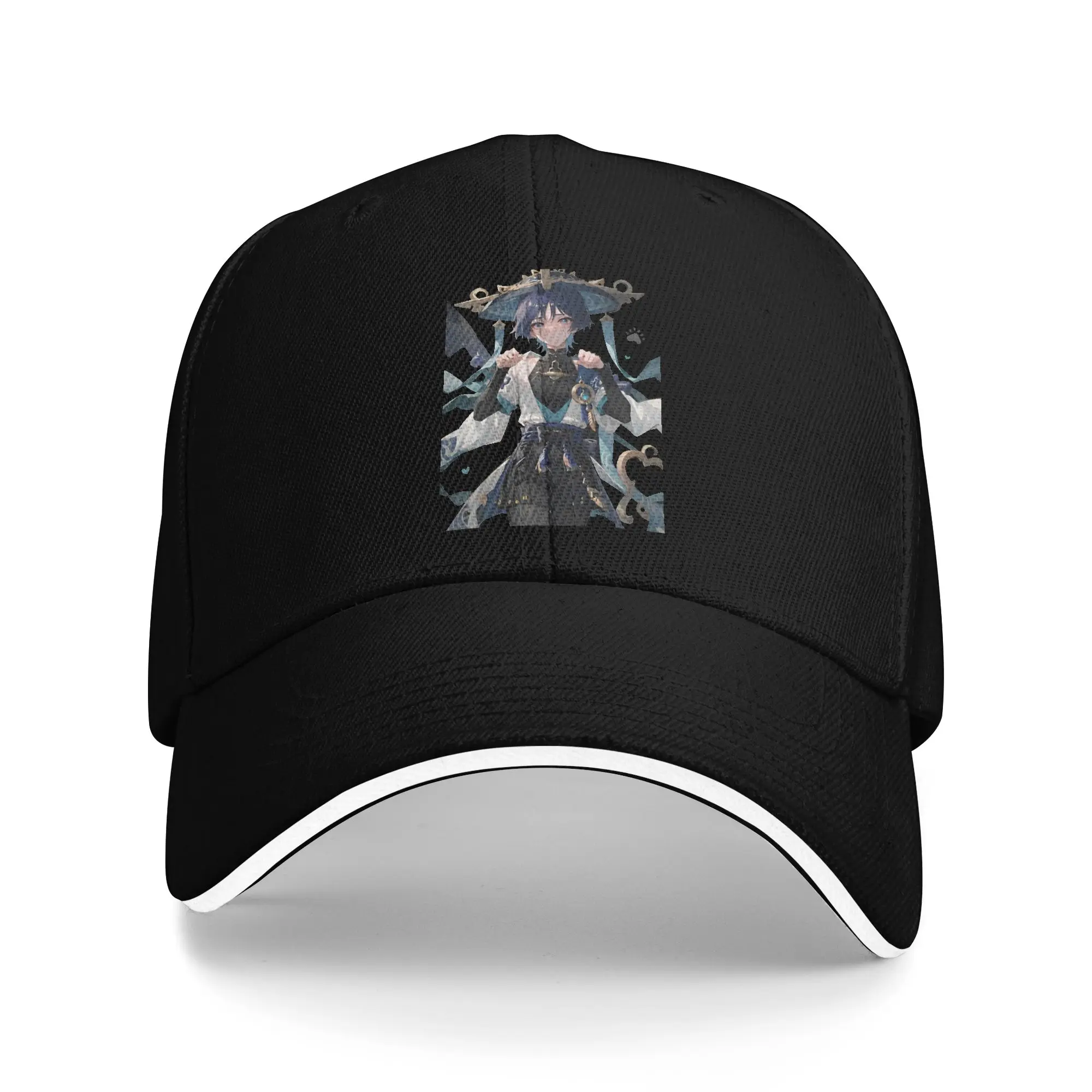 Wanderer cat Neko Cat Long Baseball Cap Popular Genshin Impact Sandwich Caps for Men Women Adjustable Dad Hat Outdoor