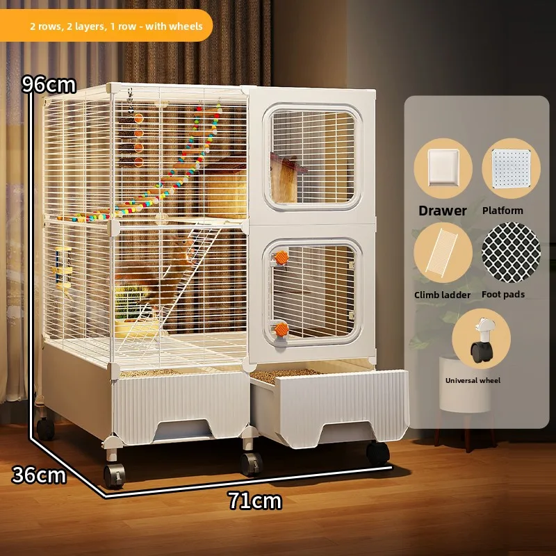 Large Squirrel Cage Multi-Level Enclosure for Flying Squirrels & Chinchillas Secure Pet Mansion Ultra High Encryption Pet Villa