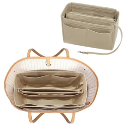 Inserto organizador de bolsos de fieltro con cremallera de Metal, moldeador de bolsos, para bolso de mano Speedy Neverfull