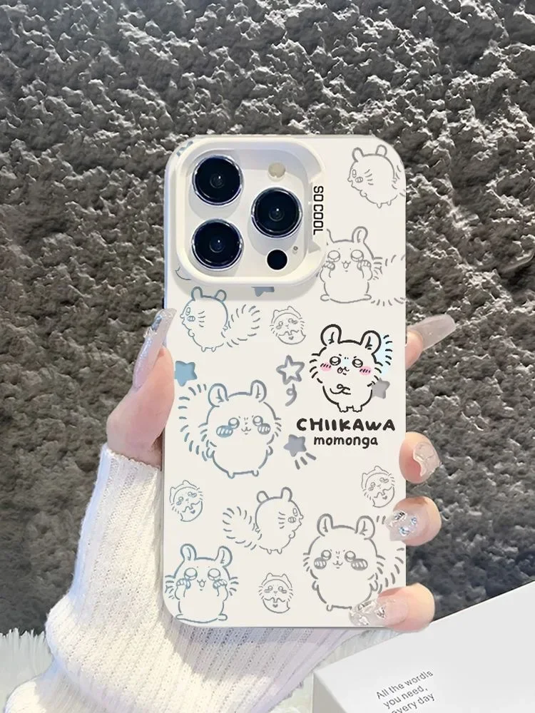 2024ใหม่เคสโทรศัพท์การ์ตูนน่ารัก chiikawas สำหรับ iPhone 16 15 14 13 12 11 PROMAX แคนดี้เคลือบกันกระแทกฝาหลังของขวัญคริสต์มาส