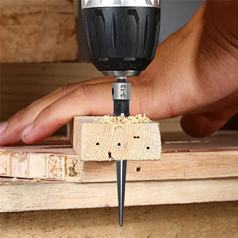 Escariador de orificios de pasador de puente F-T, juego de escariador cónico con mango T de 3-13Mm(1/8-1/2 pulgadas) y 5-16Mm(1/2-5/8 pulgadas), escariadores cónicos con mango de orificio de clavija