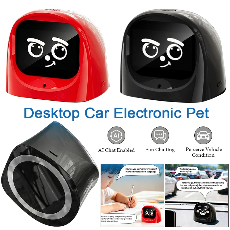 AI Intelligent Dialogue Electronic Robots with Multilingual Communication & Animated Expressions Smart Electronic Vehicle Pet