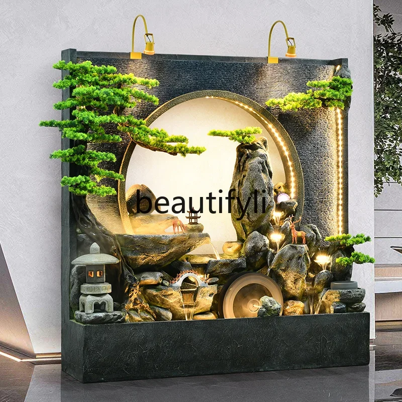 

Asmt59 Chinese outdoor courtyard alpine fountain water curtain wall screen floor decoration ornament