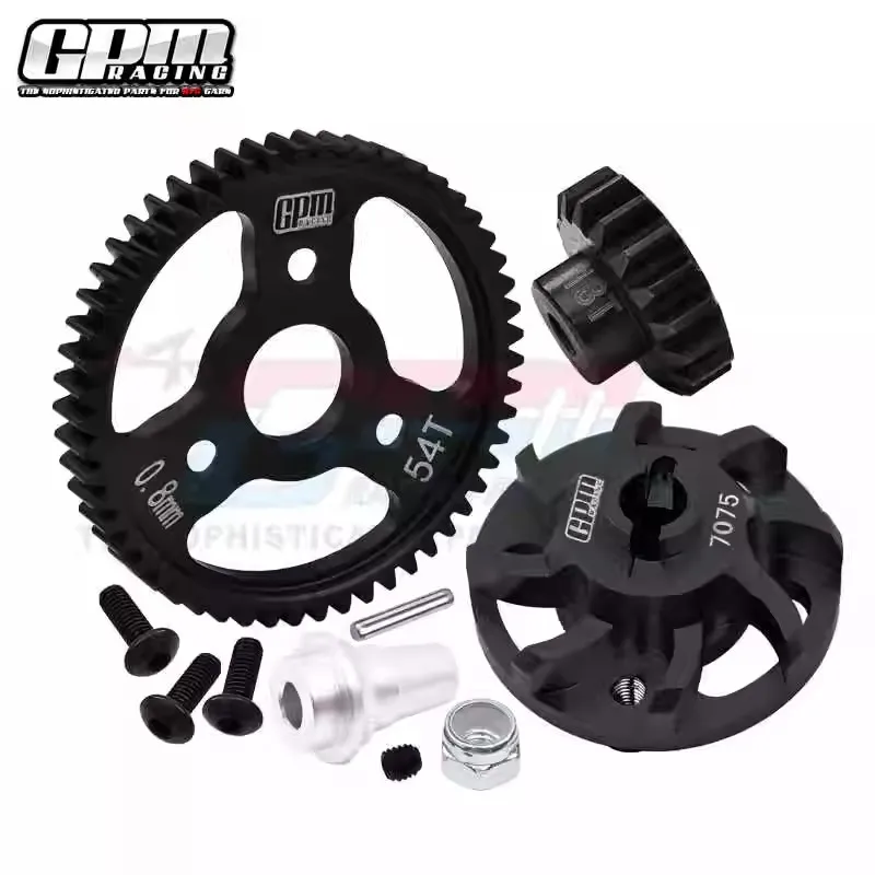 GPM upgrade TRAXXAS Slash LCG 7075 spur gear adapter+steel 32 pitch large tooth 54T+gear 18T