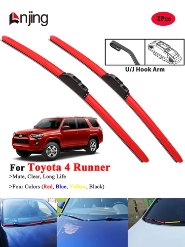 Imagen 2 del producto Escobillas de limpiaparabrisas rojas LNJING para Toyota 4runner 4 Runner 1989-2024