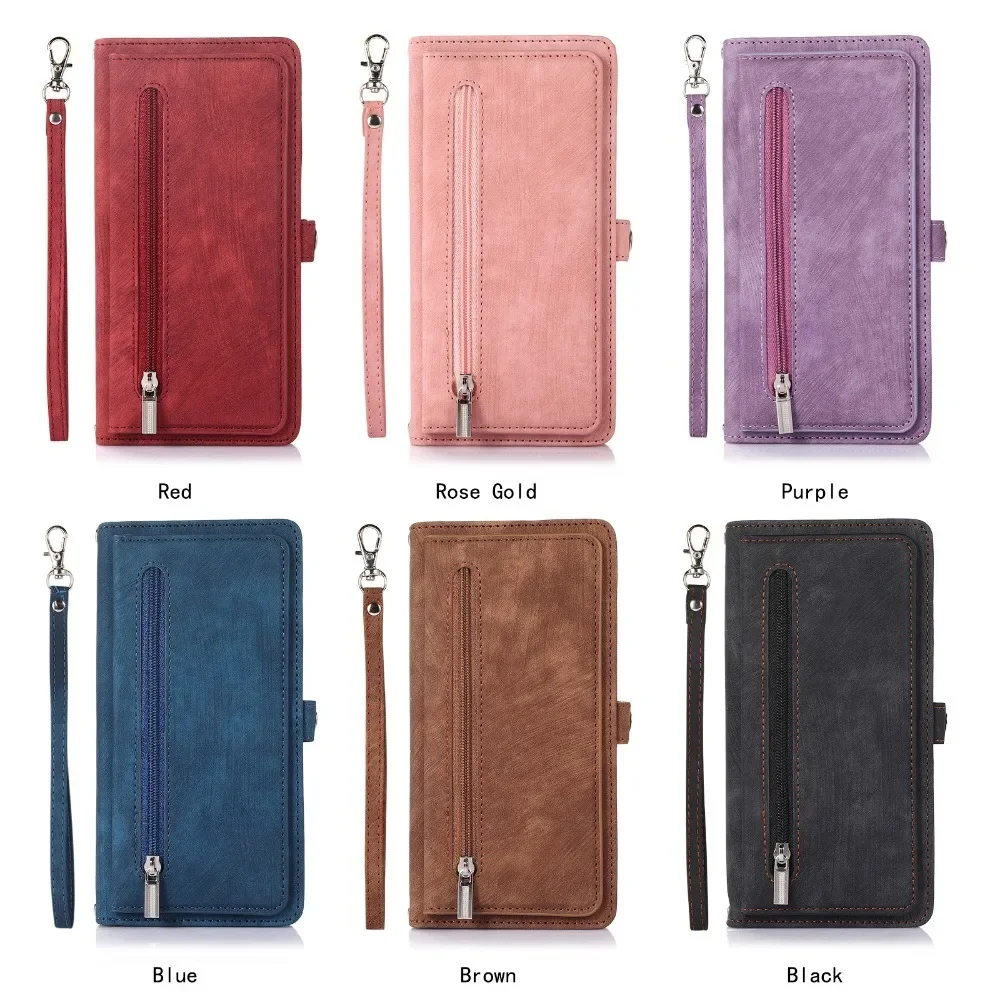 Crossbody Wrist Strap Phone Case for IPhone 13 12 Mini 16 15 Plus 14 11 Pro Max XS X XR Leather Wallet Credit Card Holder Cover image 6