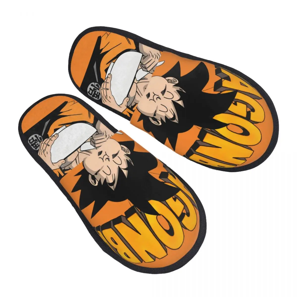 Goku personalizado comiendo zapatillas de invitados de ramen para dormitorio mujer zapatilla de casa de cómic