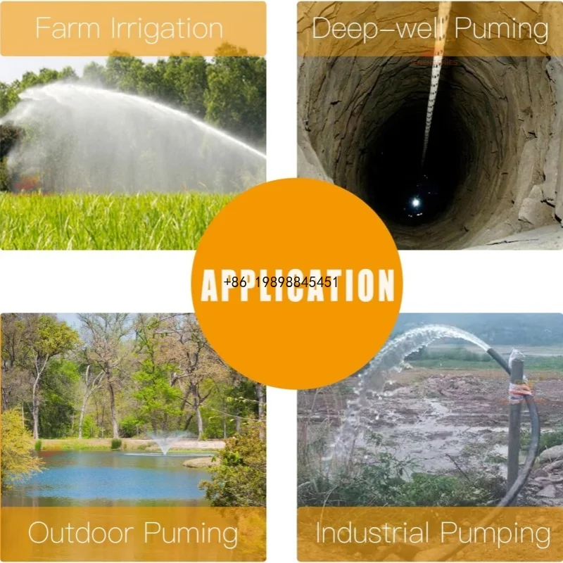 Agricultural DC Brushless Surface Small Solar Powered Water Pump System 24-72v 210-750w with WiFi Control