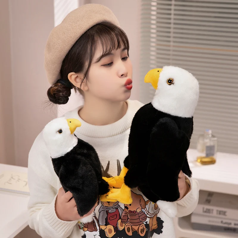 25/35cm realistico American Eagle Owl peluche morbidi animali di peluche RealLife Bird Dolls for Boys Girls Birthday Gift Home Decor