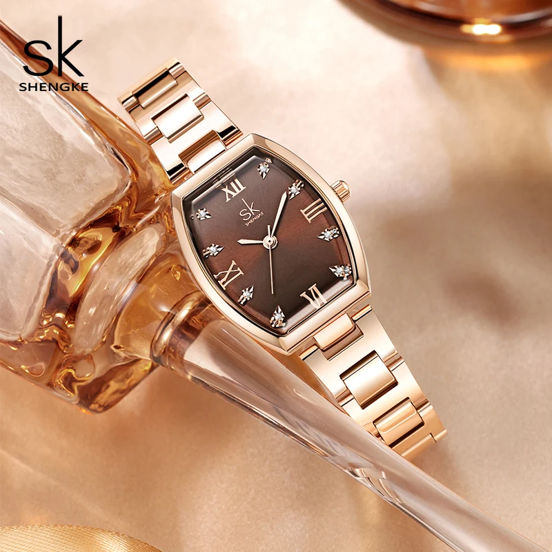 Shengke Top Brand Ladies Quartz Wristwatches SK Fashion Women's Watches Original Elegant Gifts Clock HM Relógios Femininos