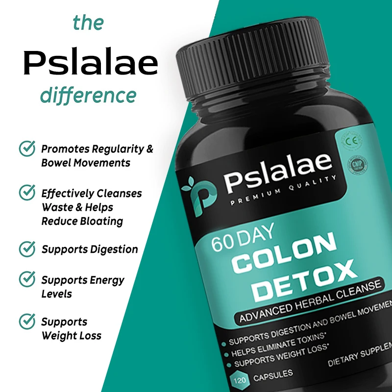 60-Day Colon Detox Supplement - Promotes Bowel Cleansing and Relieves Bloating