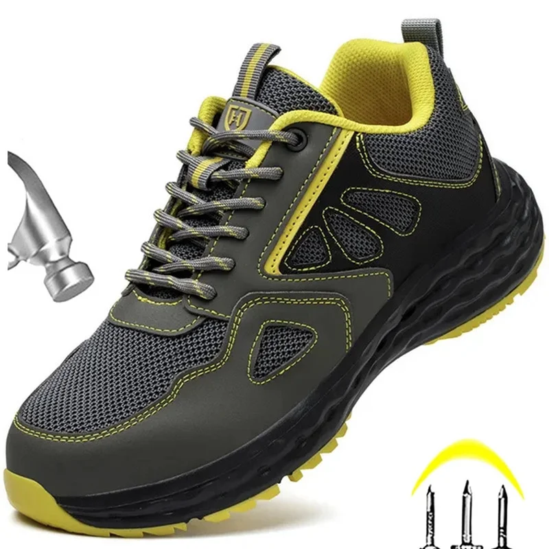 Insulated 6KV Shoes Men Work Sneakers Composite Toe Anti-smash Safety Shoes Men Puncture-Proof work Boots Indestructible Shoes