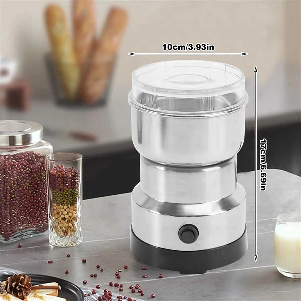 Premium Electric Grain Mill, Multifunctional Coffee Grinder, 150W For Ultra Fine Coffee, Spices, Herbs And More AU Plug