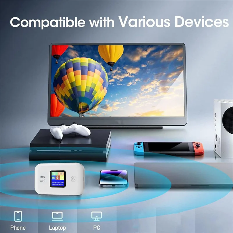 

A37T-Business Travel 4G Mobile Wifi Router, Portable WLAN Hotspot Supports SIM Cards For Connection Anywhere