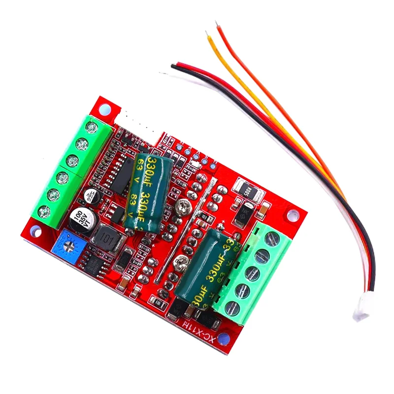 -A96P DC 6-60V 16A 400W 3 Phases Hall Brushless Motor Controller Board BLDC PWM PLC Driver Module