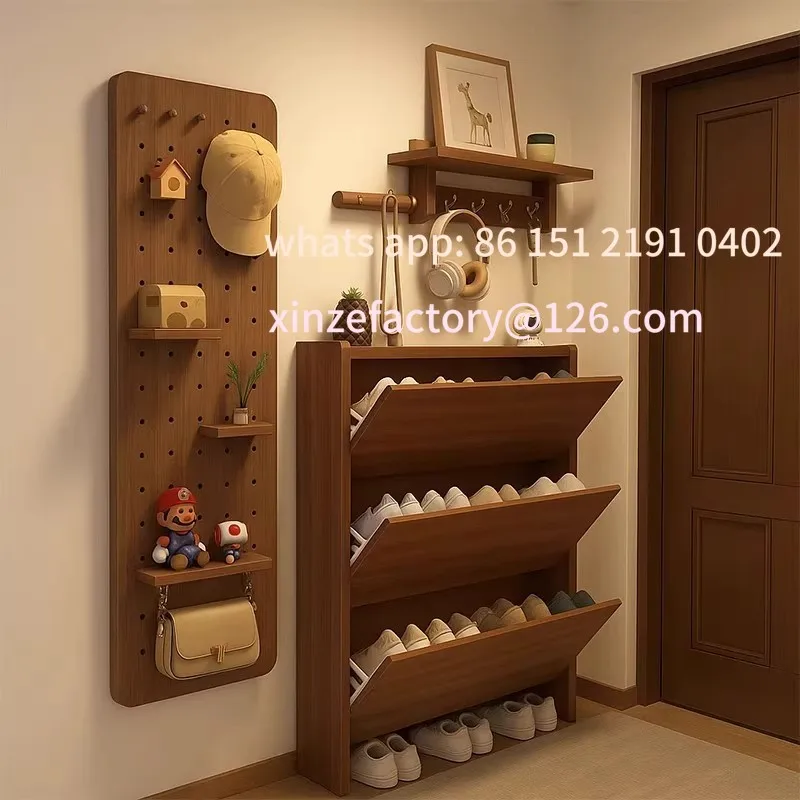 

Customizable ultra-thin tipping bucket shoe cabinet household large-capacity porch cabinet narrow