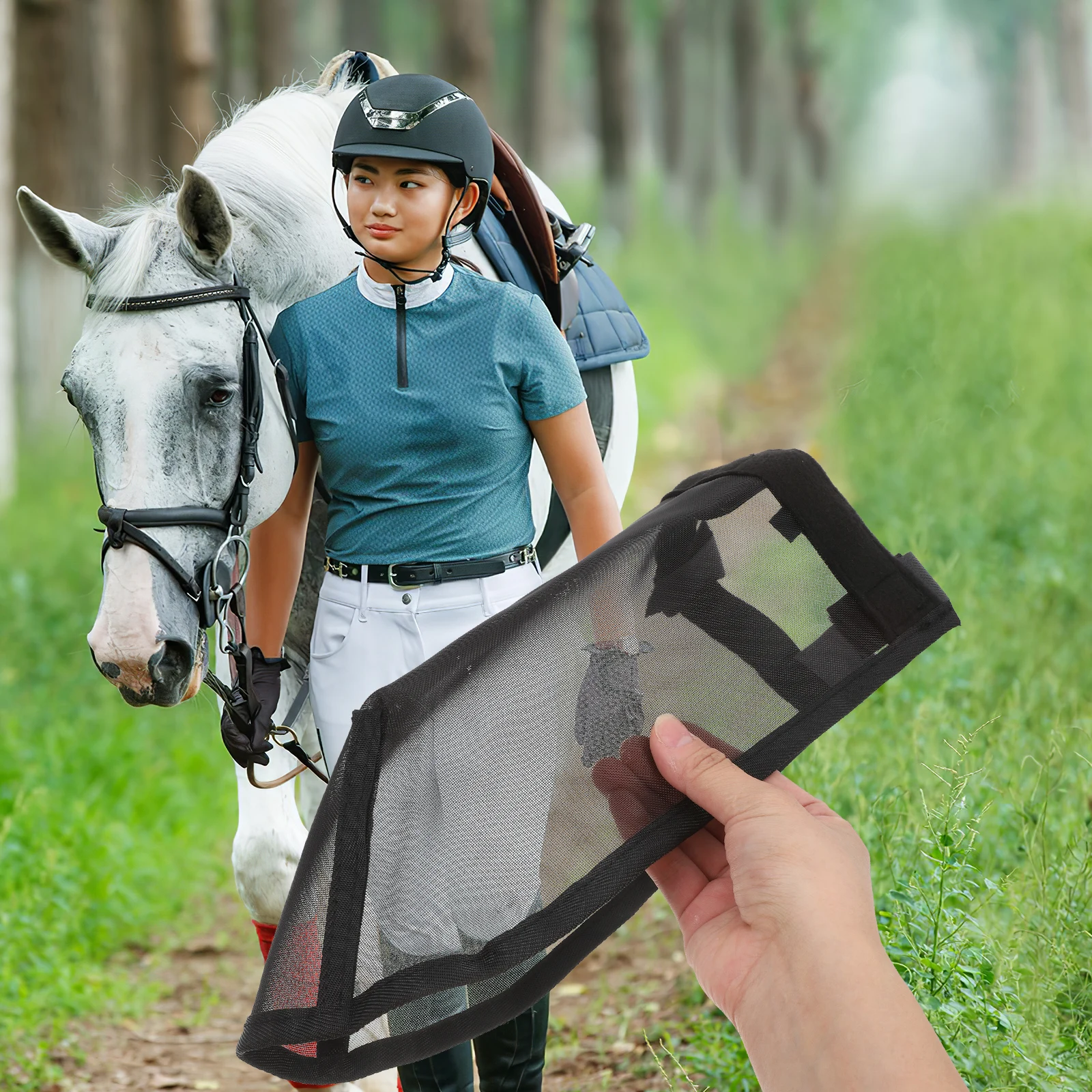 

Horse Nose Mask Comfortable Fly Protection Mesh Net Aid Performance Enhancement Pet Supplies
