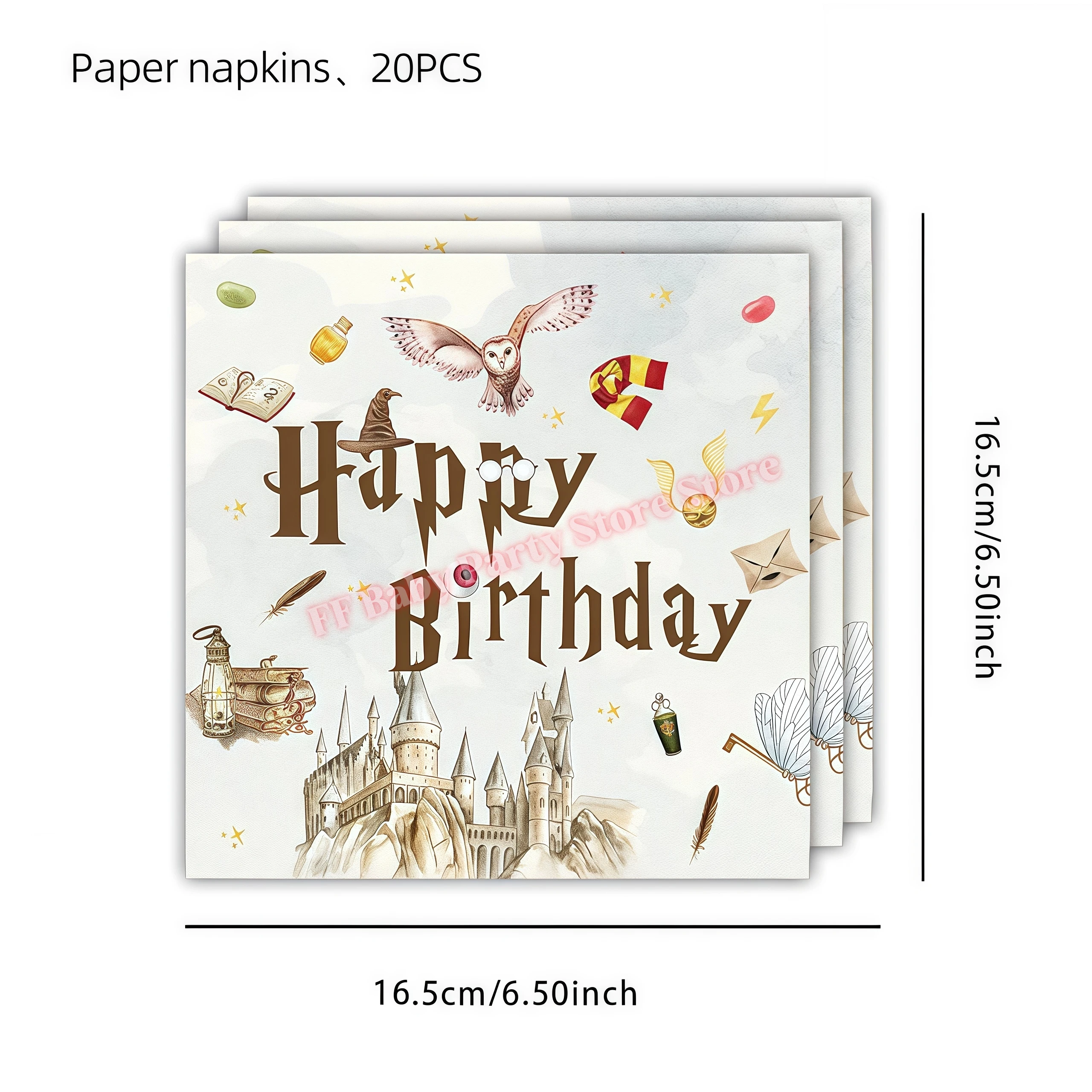 Academy Magics Geburtstagsparty-Dekoration, Harry-Potter-Motiv, Ballon, Teller, Becher, Serviette, Kindergeschenk, Babyparty-Zubehör, Event-Artikel, Souvenir – Detail 11