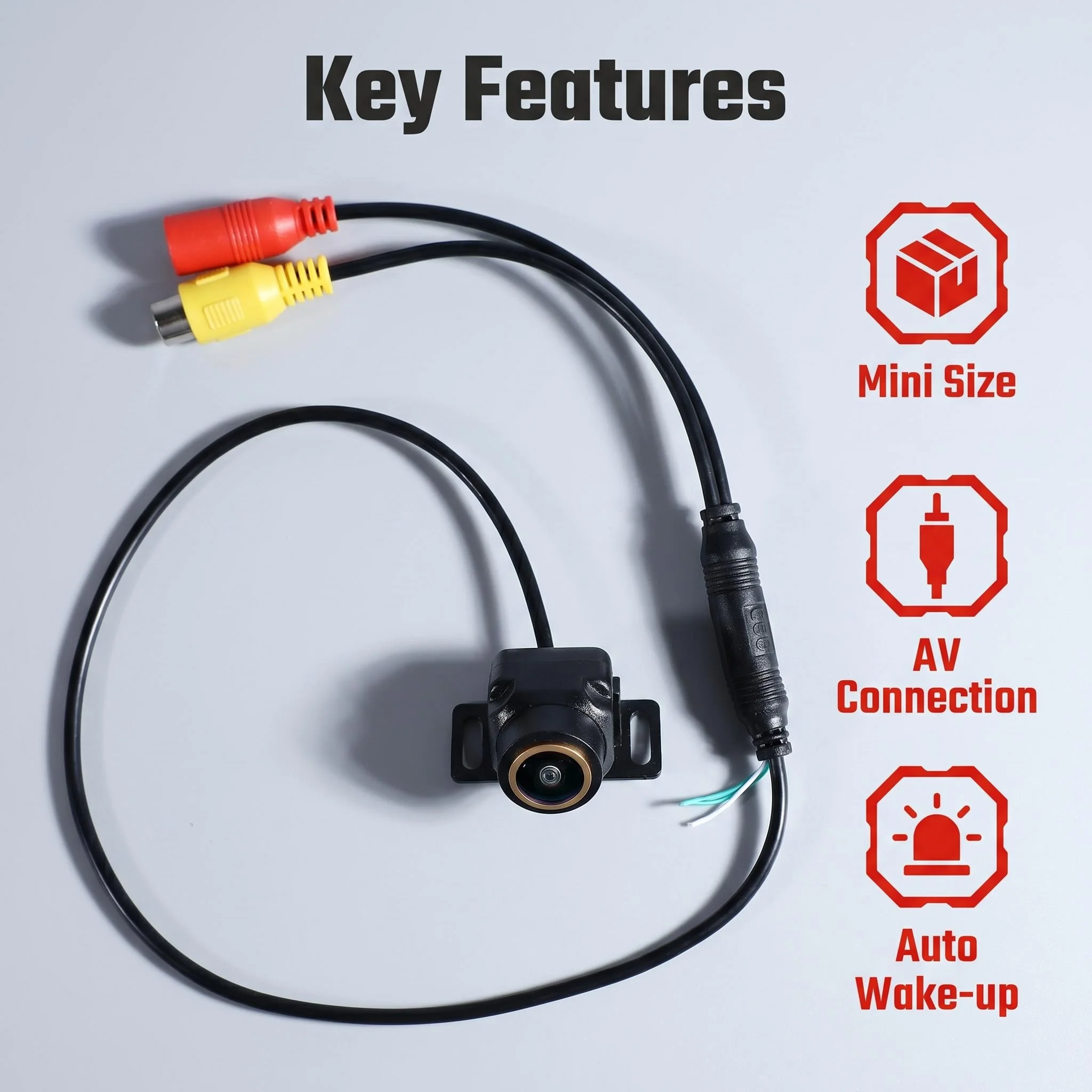 Car Rear View Camera Reverse Parking Backup Camera with Wire Loop Cutting Night Vision 12V Car Front View Camera Without Cable